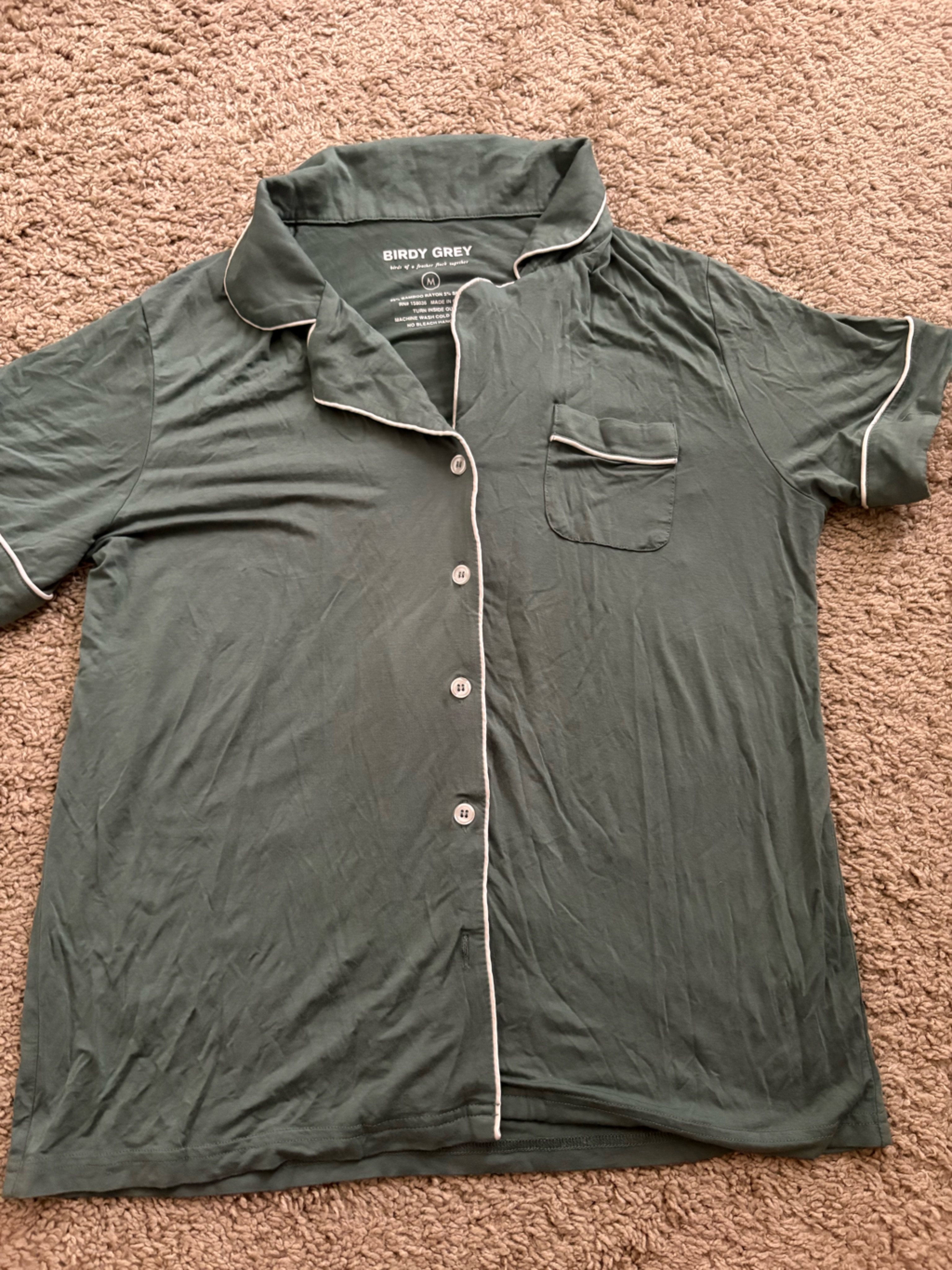 Birdy Grey Sleep Top Button Up